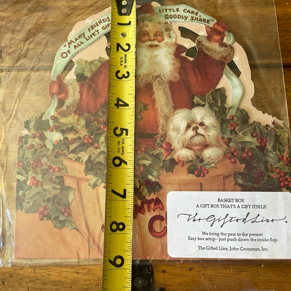 New Lot Of 5 The Gifted Line Basket Card Box John Grossman Christmas Santa Angel - Picture 11 of 14